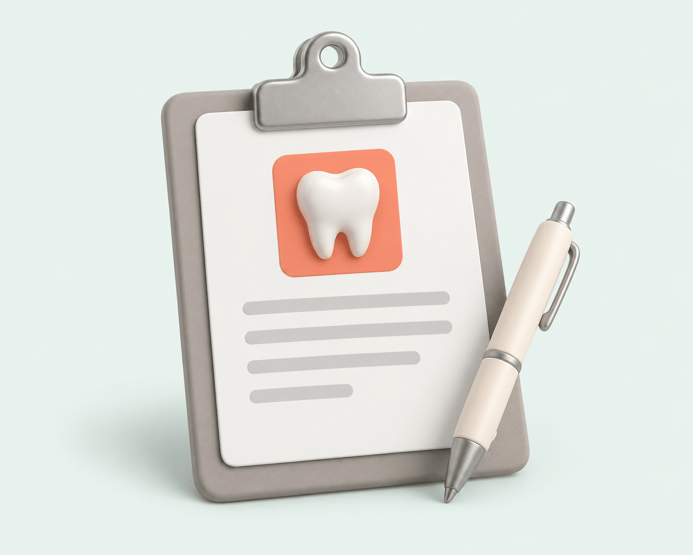 Clipboard with tooth