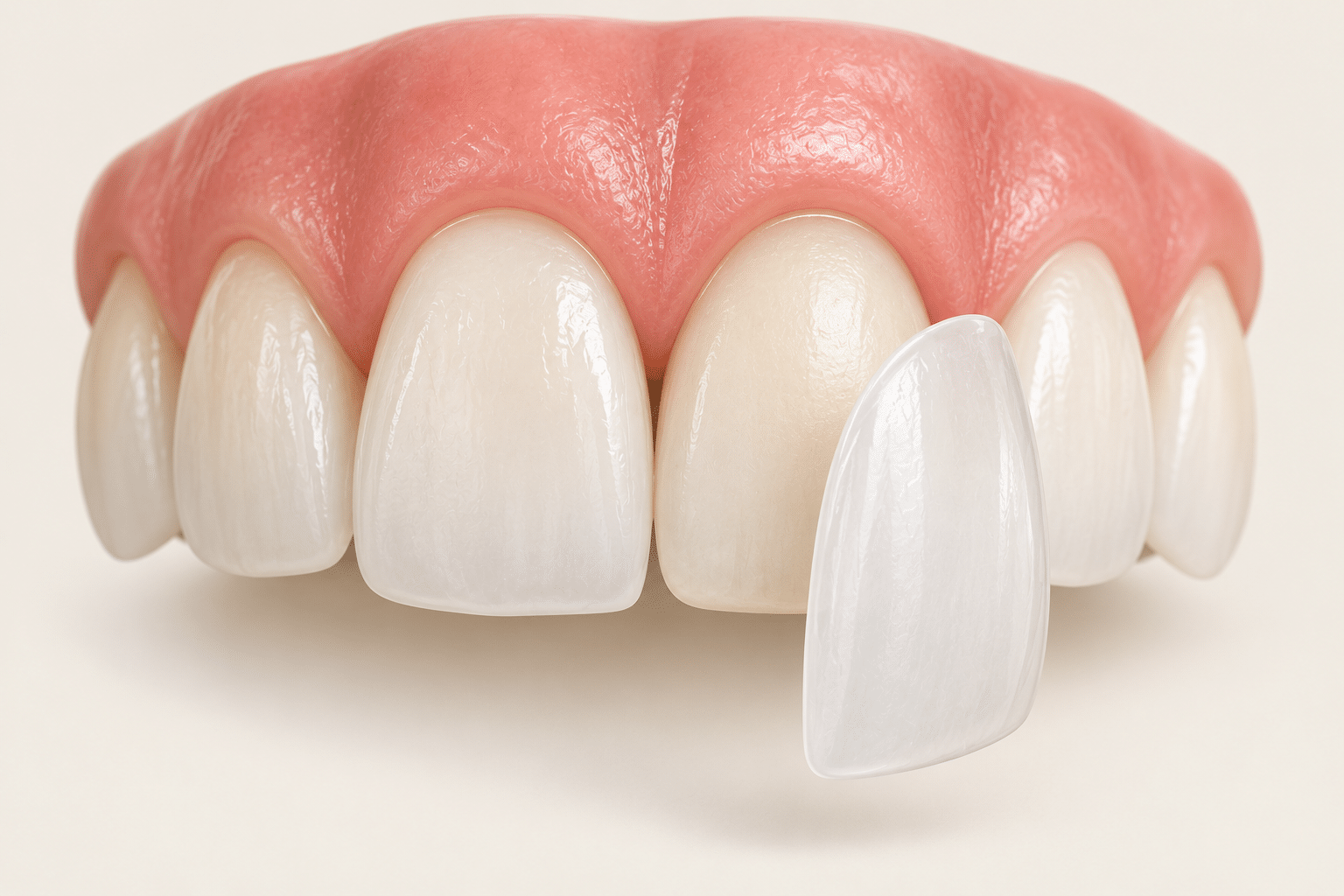 Dental veneers illustration